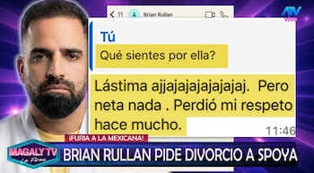 Laura Spoya y Bryan Rullan protagonizan nuevo enfrentamiento mediático por su divorcio. Captura: Magaly TV La Firme.
