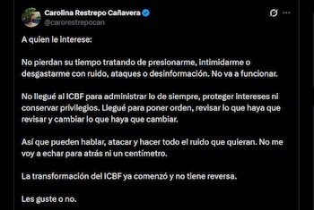 Carolina Restrepo - crédito @carorestrepocan/X