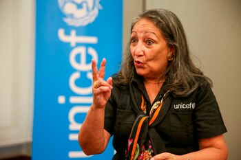 La directora regional de Unicef
