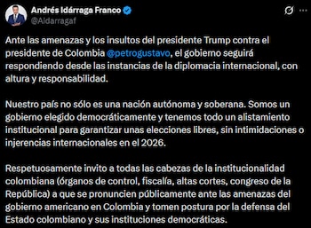 El funcionario llamó a las