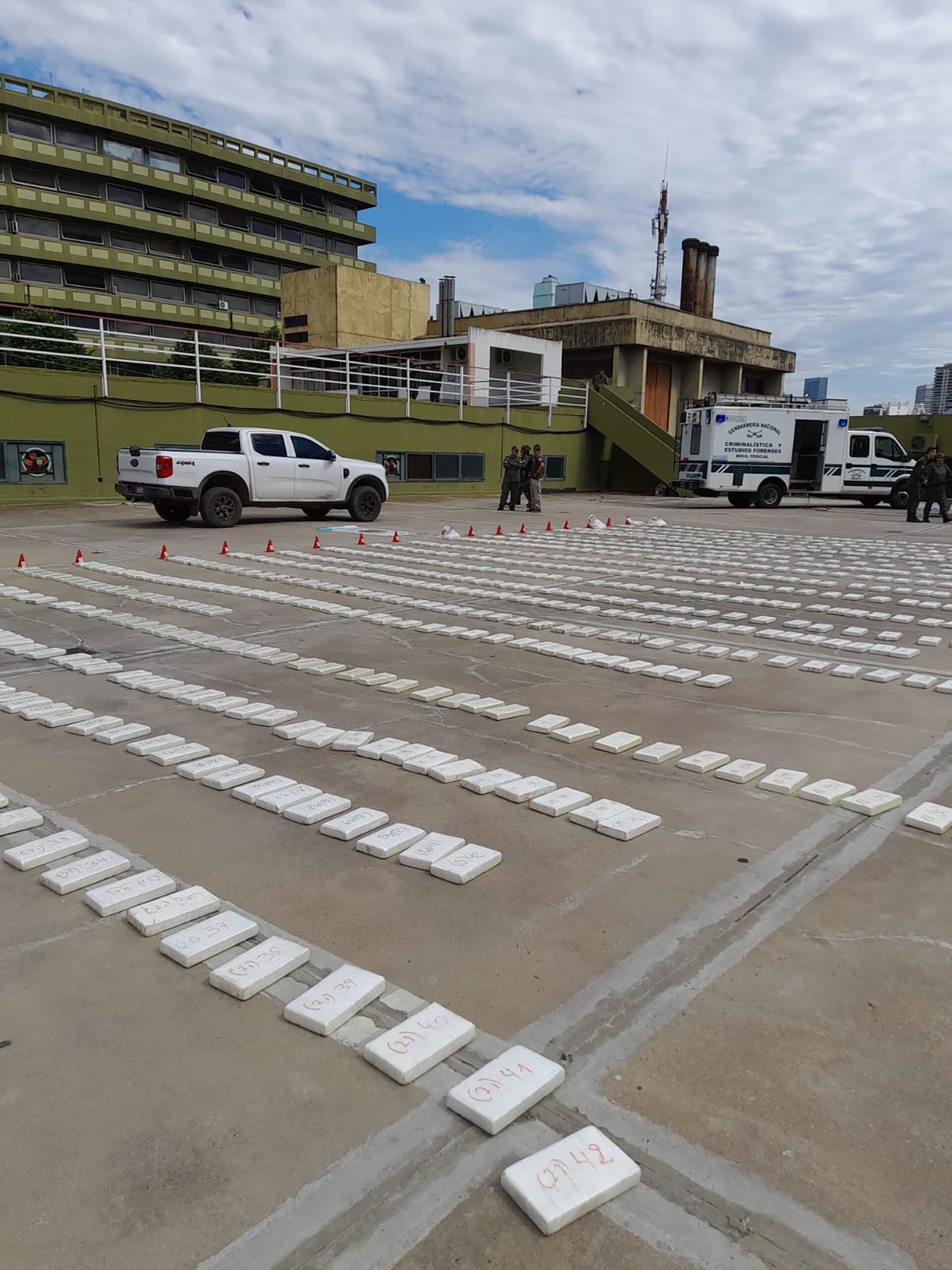 Parte de la cocaína incautada tras la detención de Bilbao.