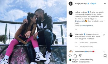 Post en Instagram de Maleja