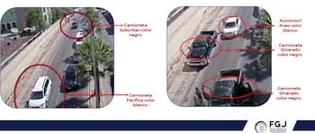 Así identificaron las camionetas involucradas