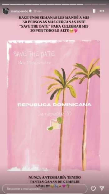 Historia de Instagram de María