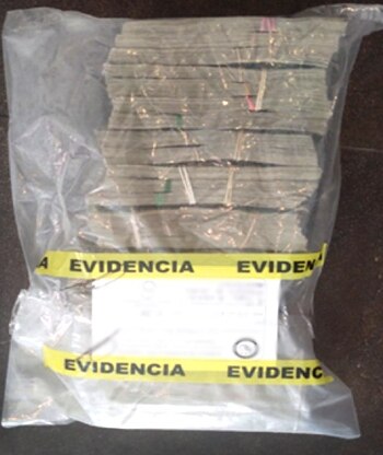 Fue asegurado dinero en efectivo