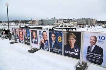 Vista de los carteles electorales