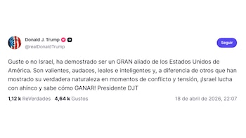 Donald Trump aseguró que Israel demostró ser un “gran aliado” de EEUU y elogió su valentía ante la guerra (@realDonaldTrump)