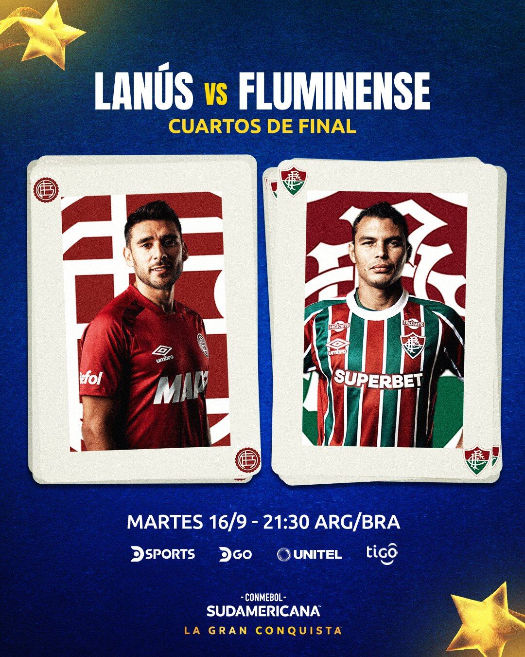 Fluminense visitará a Lanús por los cuartos de final de la Copa Sudamericana 2025