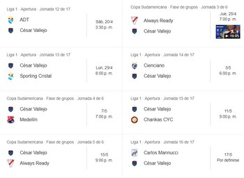 César Vallejo tendrá un calendario complicado en Liga 1 y Copa Sudamericana entre abril y mayo.