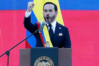 La posesión de Abelardo de la Espriella reunió en Cali a Daniel Noboa, Santiago Peña, José Antonio Kast, el rey Felipe VI y delegaciones de más de una docena de países - crédito Ernesto Guzmán Jr/EFE