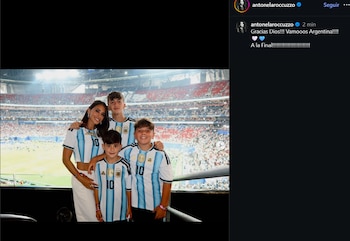 El posteo de Antonela
