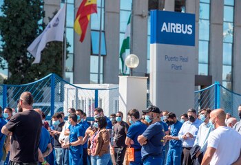 Trabajadores de Airbus de la