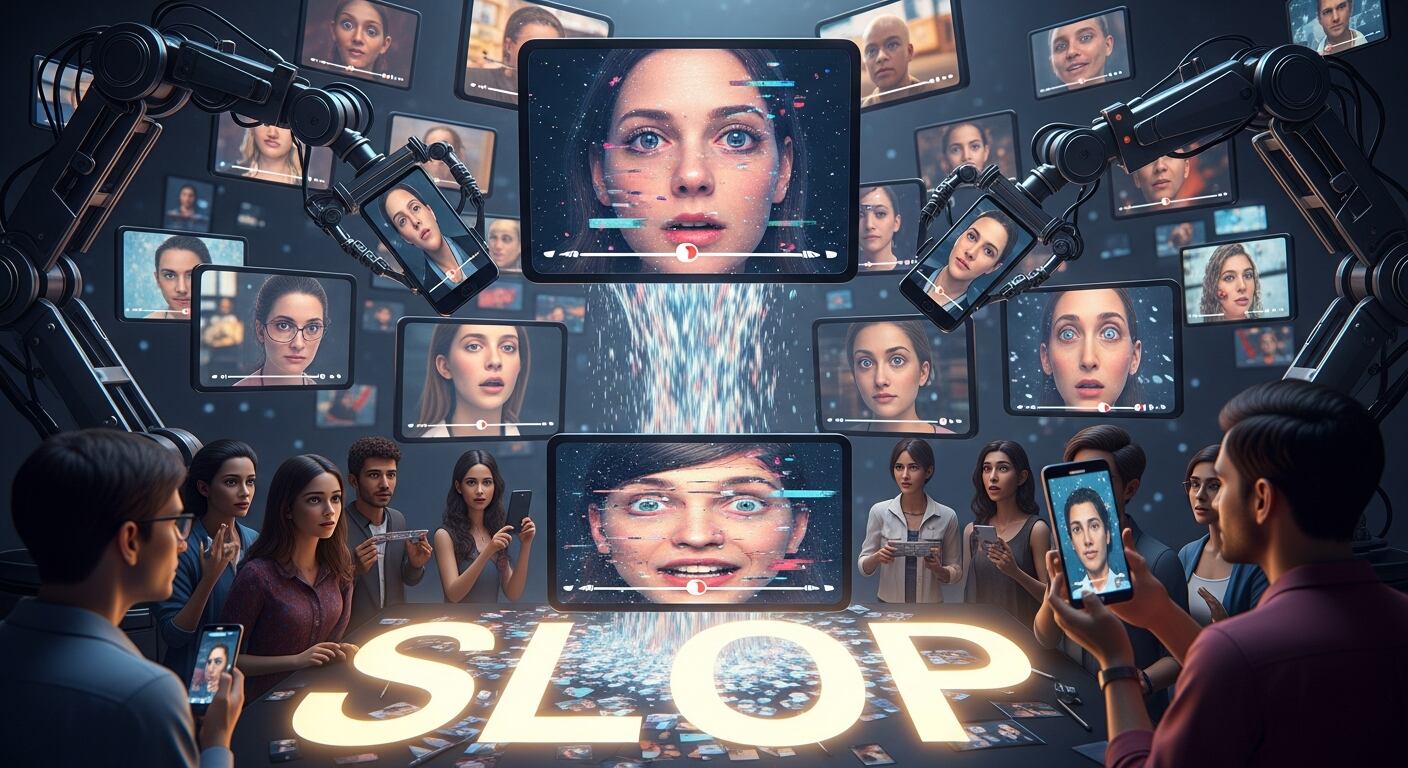 Merriam-Webster y The Economist eligen 'slop' como palabra del año 2025 por su relevancia en la era de la saturación digital. (Imagen Ilustrativa Infobae)