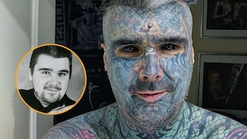 Tiene los ojos tatuados de negro y quedó ciego de repente: el susto que alarmó al hombre más tatuado de Reino Unido