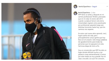 Kevin Pacheco se despidió de