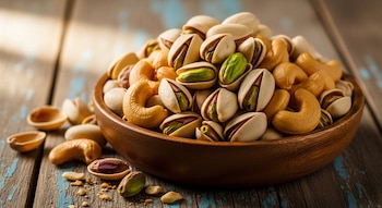 El perfil nutricional de pistachos