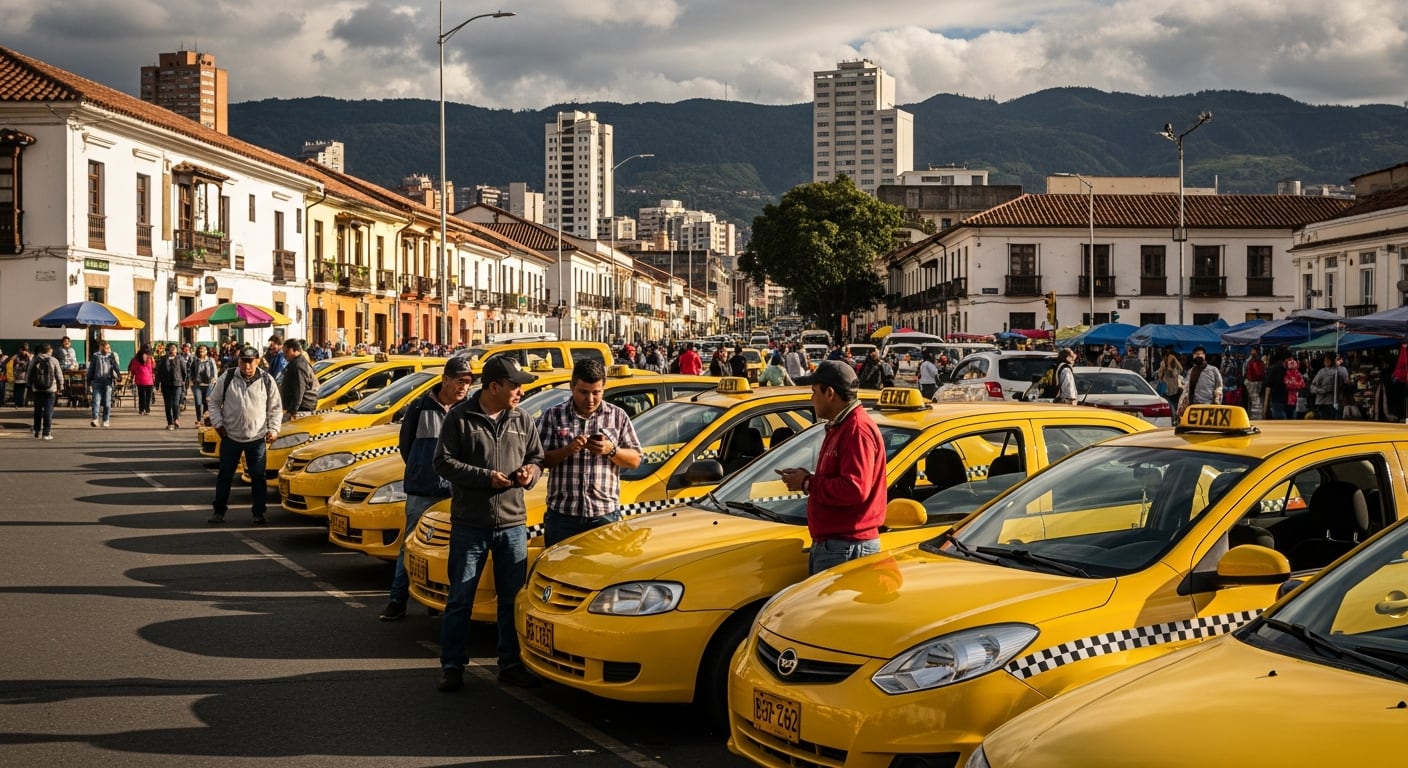 Los criminales utilizaban un taxi para interceptar a sus víctimas - crédito Visuales IA