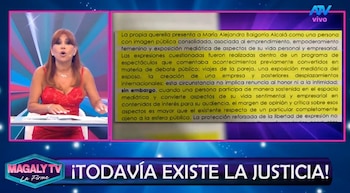 Magaly Medina celebra decisión judicial y resalta defensa de la libertad de expresión: “Una lección de ética profesional”. Captura: Magaly TV La Firme.