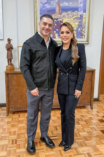 Evelyn Salgado con Harfuch