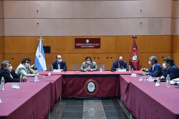 Gustavo Senz durante un encuentro