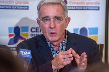 El expresidente colombiano Álvaro Uribe
