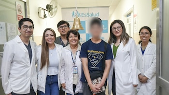 Miguel Quispe, de quince años,