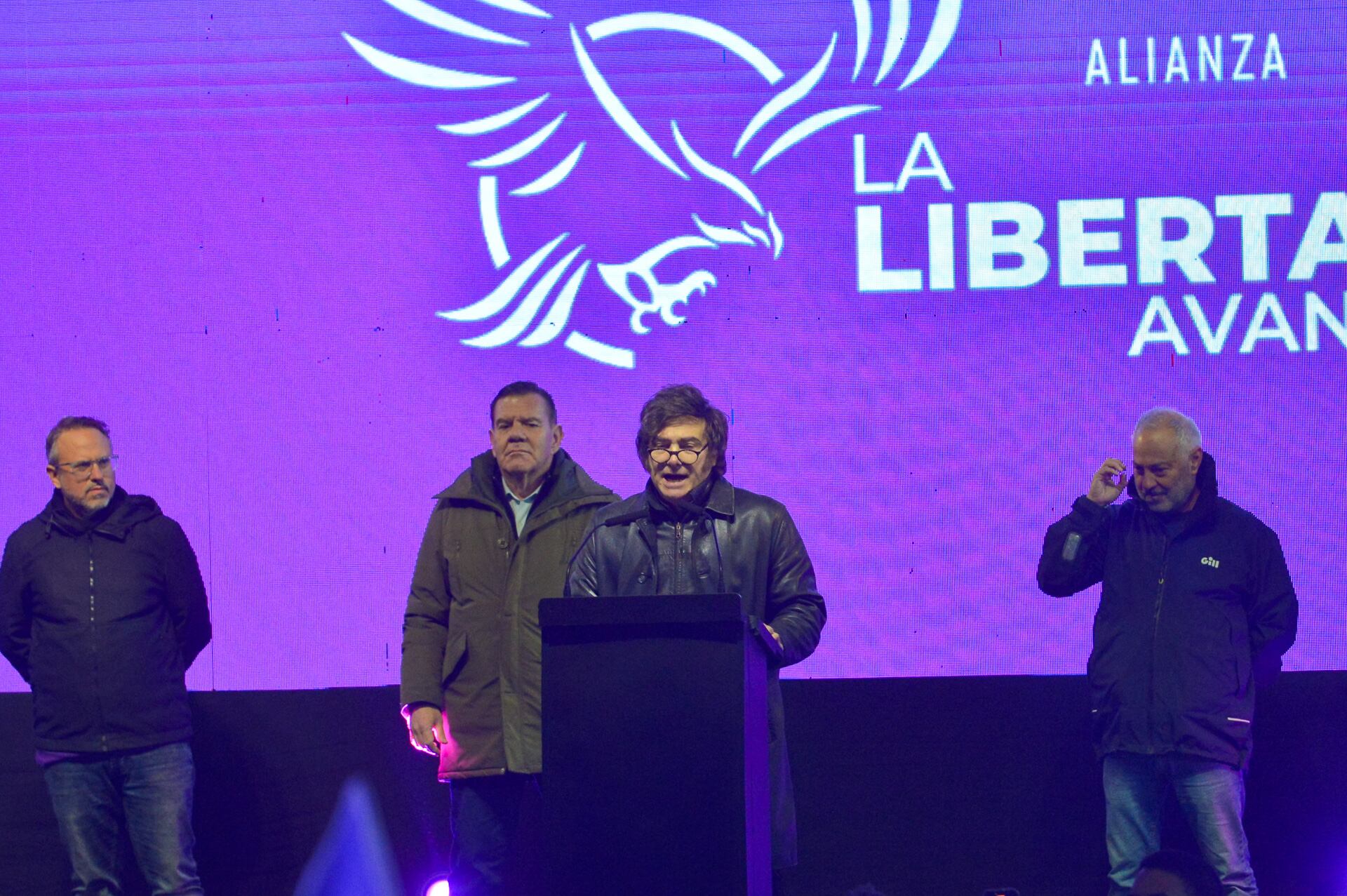 Javier Milei cerró el acto de campaña y no sé sabe si participará en el búnker (Jaime Olivos)