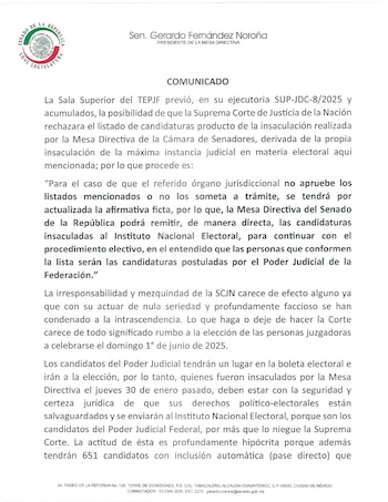 El propio presidente del Senado