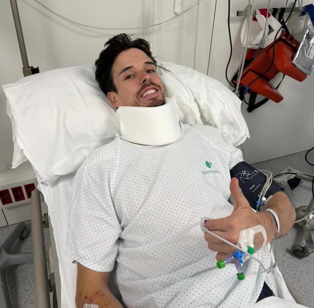 Álex Márquez después del accidente en el Gran Premio de Cataluña. (Instagram)