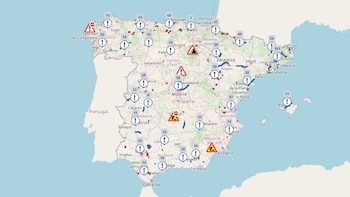 Mapa de la DGT, en