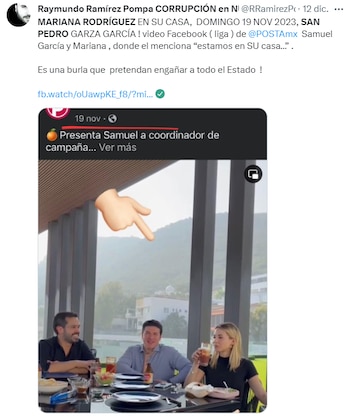 Foto de la casa de Samuel García y Mariana Rodríguez ubicada supuestamente en San Pedro Garza García
