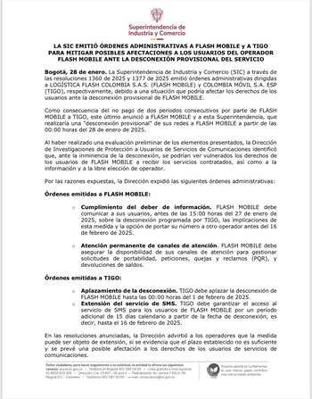 La Superintendencia de Industria y