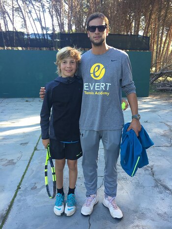 Agustín Mancini con Franco Mastantuono