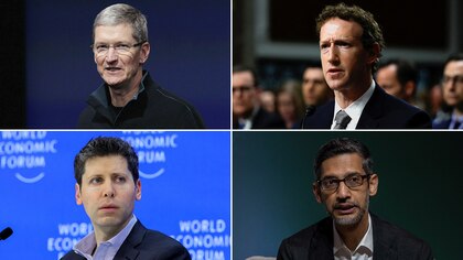 Los número uno de Google, Meta, Apple y OpenAI: quiénes son los súper ejecutivos tech con los Javier Milei se reunirá en EEUU