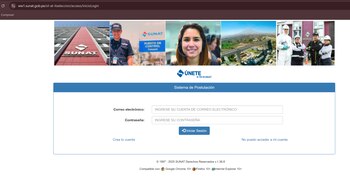 Así luce la plataforma para postular a Sunat.