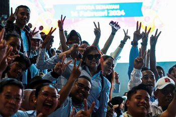Los partidarios del candidato presidencial