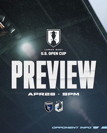 Afiche del partido de Minnesota United contra San Jose Earthquakes en la US Open Cup - crédito Minnesota United