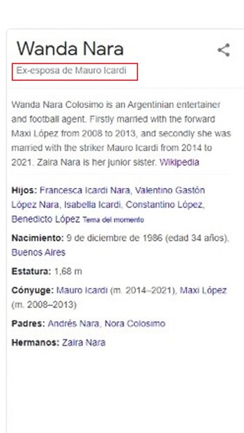 "Ex-esposa de Mauro Icardi": así