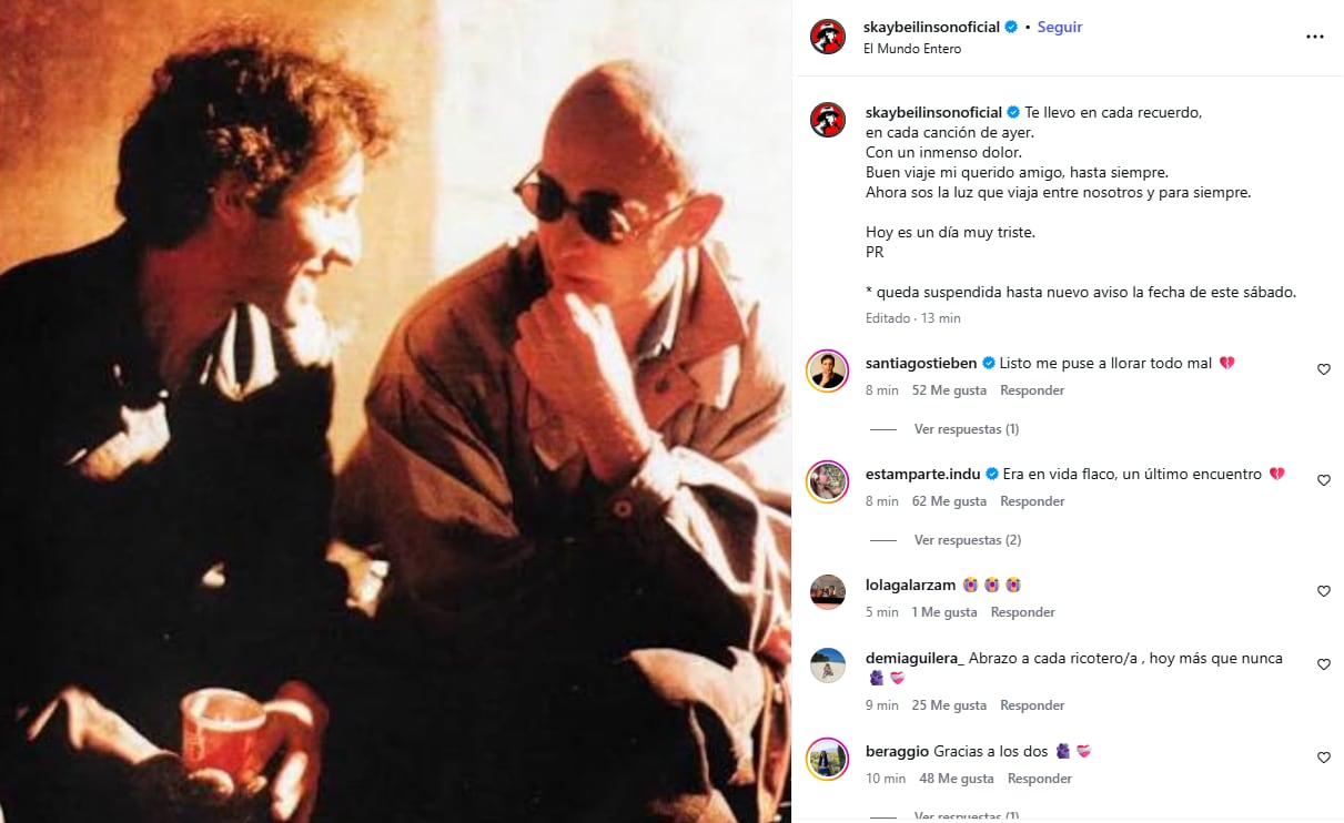 El posteo de Skay al Indio Solari
