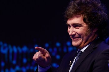 El candidato presidencial Javier Milei