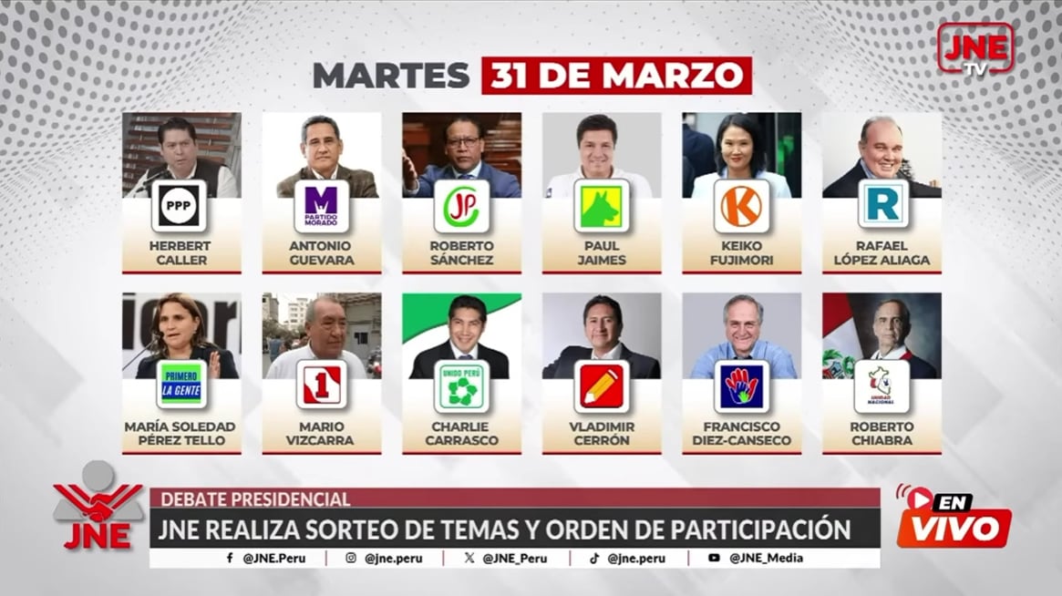 Martes 31 de marzo - JNE