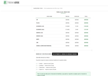 Así están los precios y la boletería para el partido entre Atlético Nacional y Millonarios - crédito Tirbunaverde.com