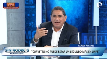 Carlos Álvarez criticou a ONPE e exigiu a renúncia de Corvetto: “Há irregularidades muito graves”. Captura: sem desvio.