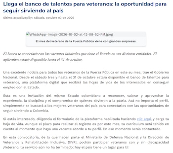 El Ministerio de Defensa Nacional y la DIVRI coordinan la convocatoria laboral que incluye a postulantes con y sin discapacidad - crédito Divri