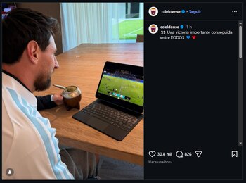 Lionel Messi vio la victoria de CD Eldense