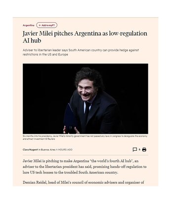 Tapa del Financial Times: "Javier