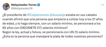 Melquisidec Torres, periodista, custionó que