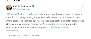 Andrés Pastrana cuestionó a Nicolás