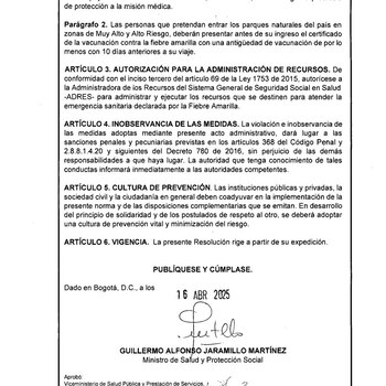 La resolución también autoriza a