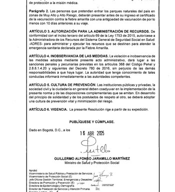 - Ministerio de Salud